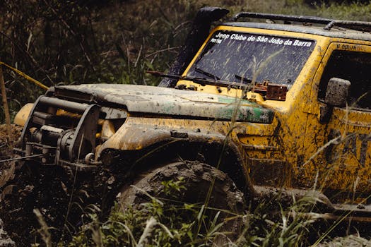 Jeep in a racing competition