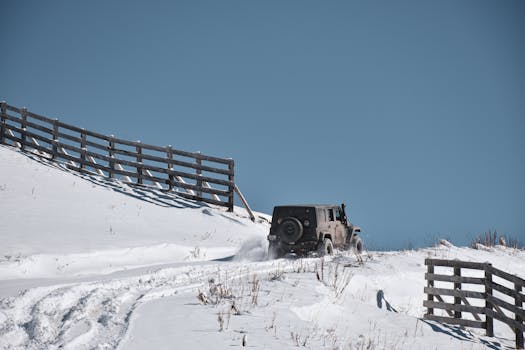 Jeep on an off-road trail