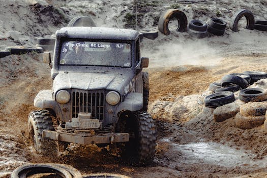 Jeep in a racing competition