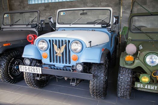 vintage military jeep