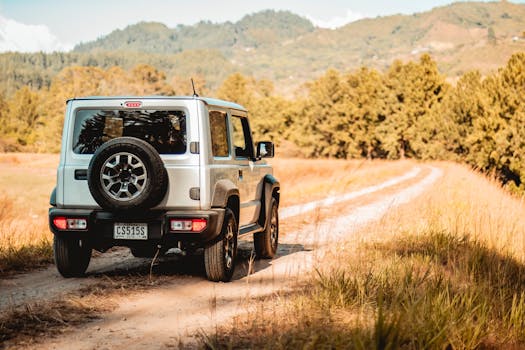 Jeep on a scenic trail