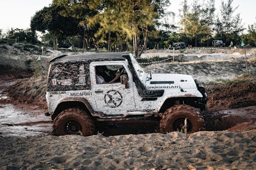 Jeep Gladiator in action on rugged terrain