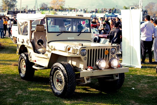 Jeep collectors at an event