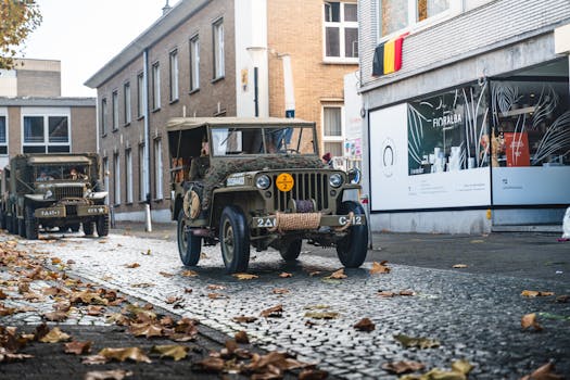 Historic Jeep in military action