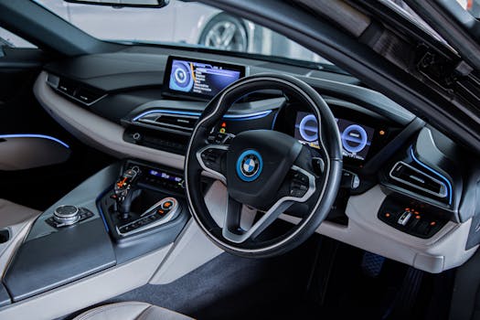 modern Jeep interior with infotainment system