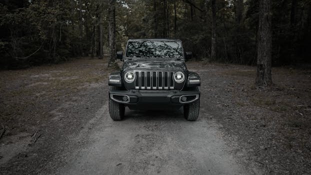 Jeep Wrangler on an Off-Road Trail