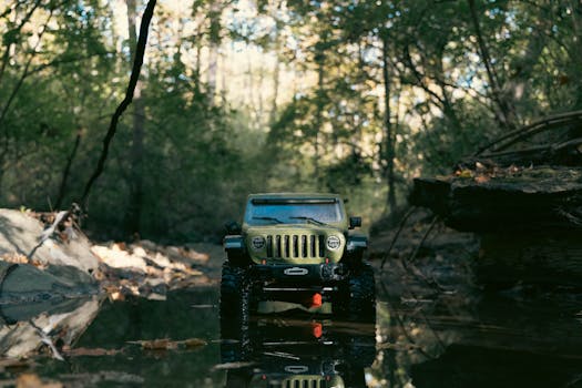 early Jeep model in a military setting