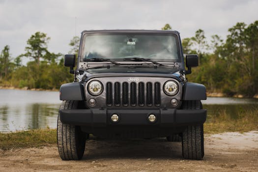 Modern Jeep Wrangler on a rugged trail