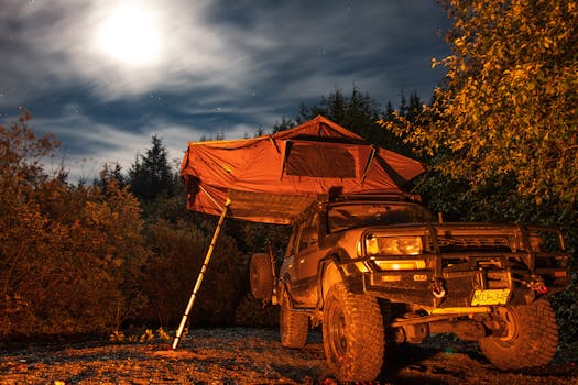 Jeep equipped with off-road gear