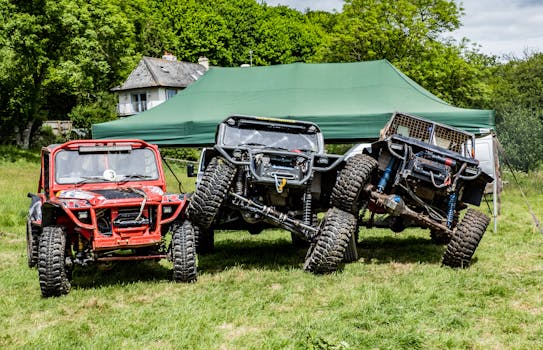 Jeep rally with enthusiasts