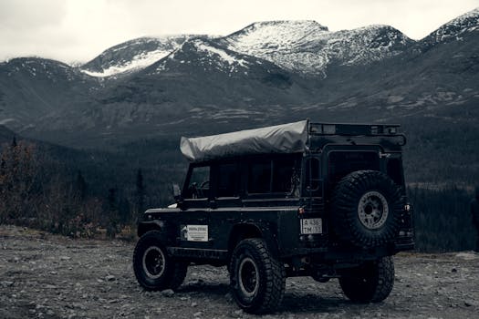 Jeep in rugged terrain